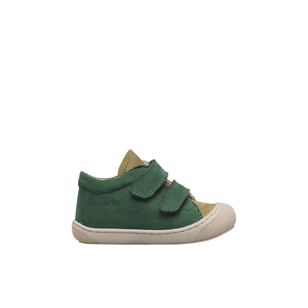 Chaussures premiers pas en cuir COCOON VL vert-kaki, NATURINO