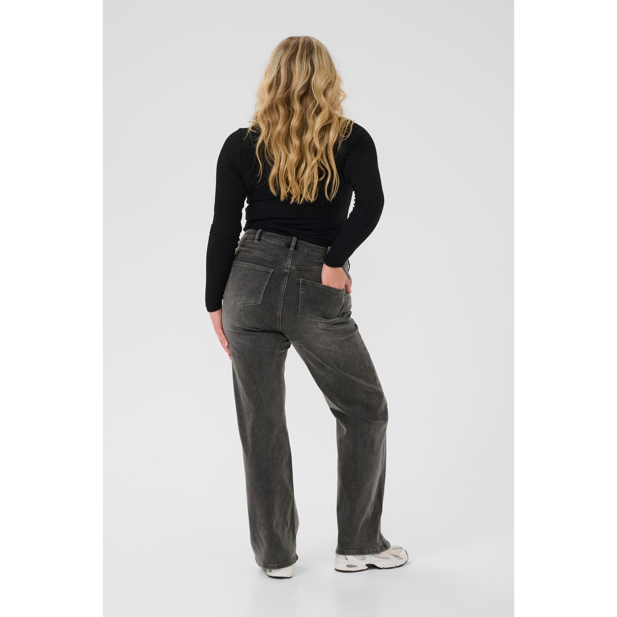 Jeans gris medium grey denim, KAFFE CURVE