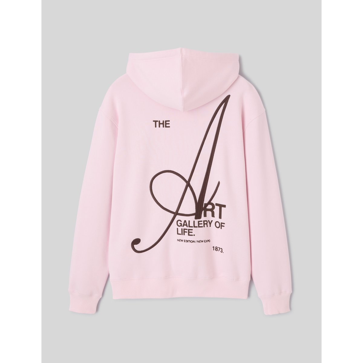 Sweat imprimé et brodé rose pâle, BZB