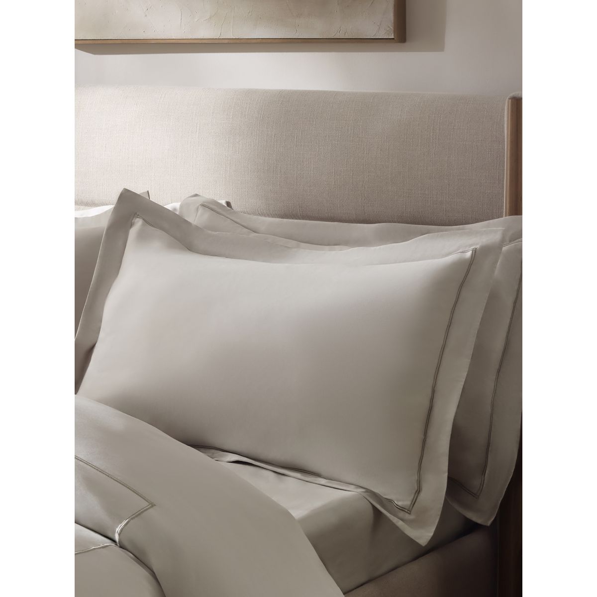 Taie d’oreiller en satin 600 fils, lot de 2 gris argent, NEXT