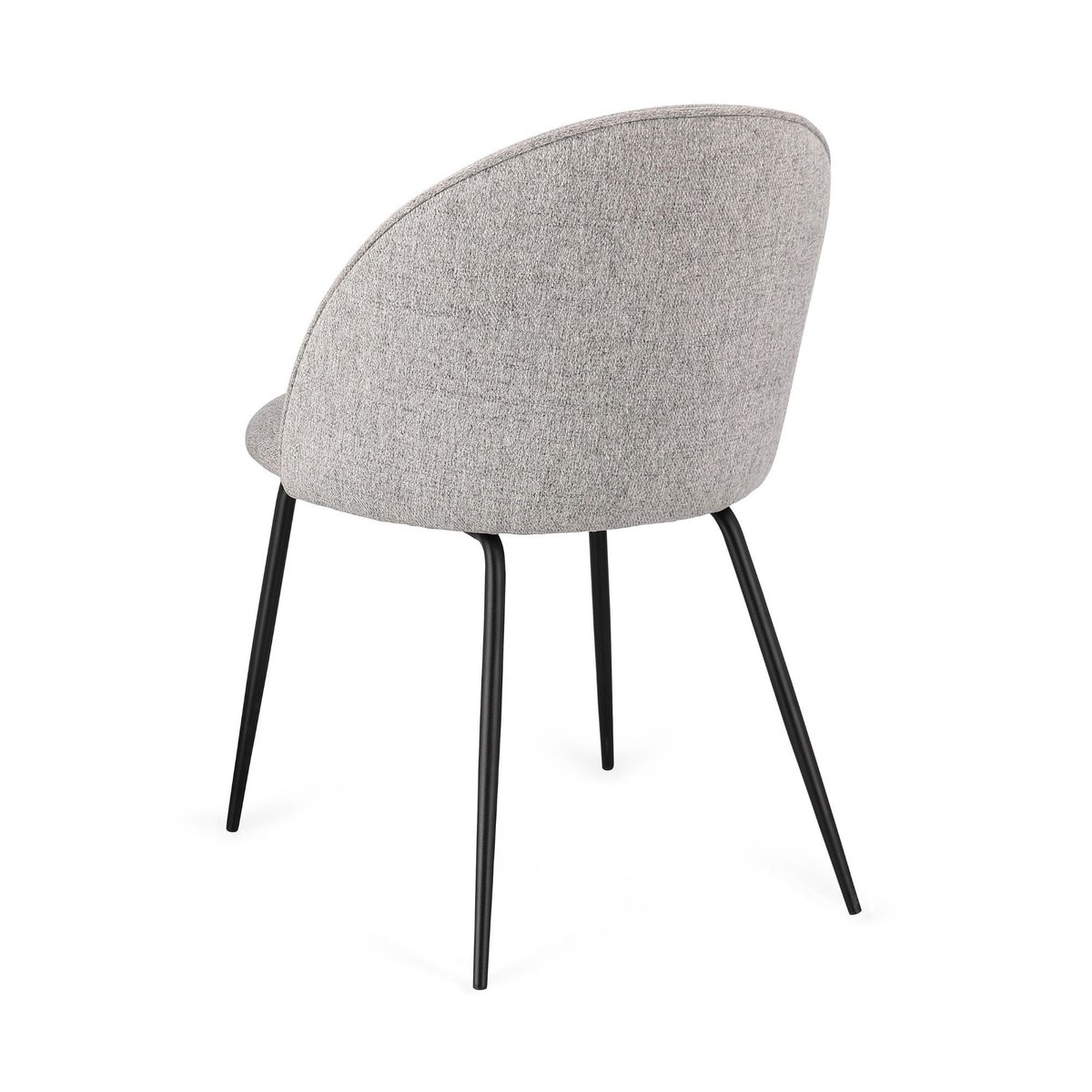 Chaises de salle à manger en métal et tissu (lot de 4) - DIANE gris, HELLIN, DEPUIS 1862