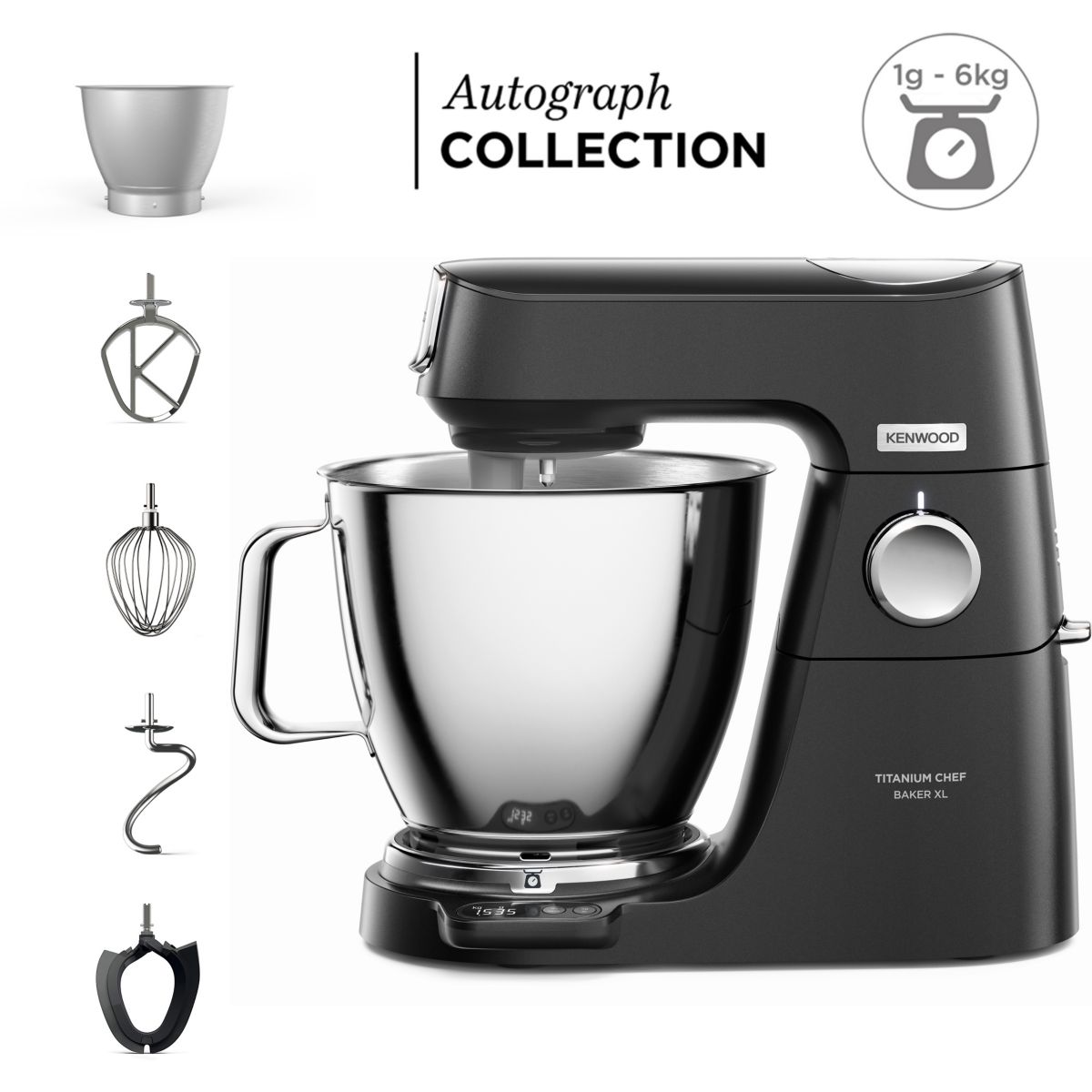 Robot pâtissier Titanium ChefBaker Autograph KVL85.004BK couleur unique, KENWOOD