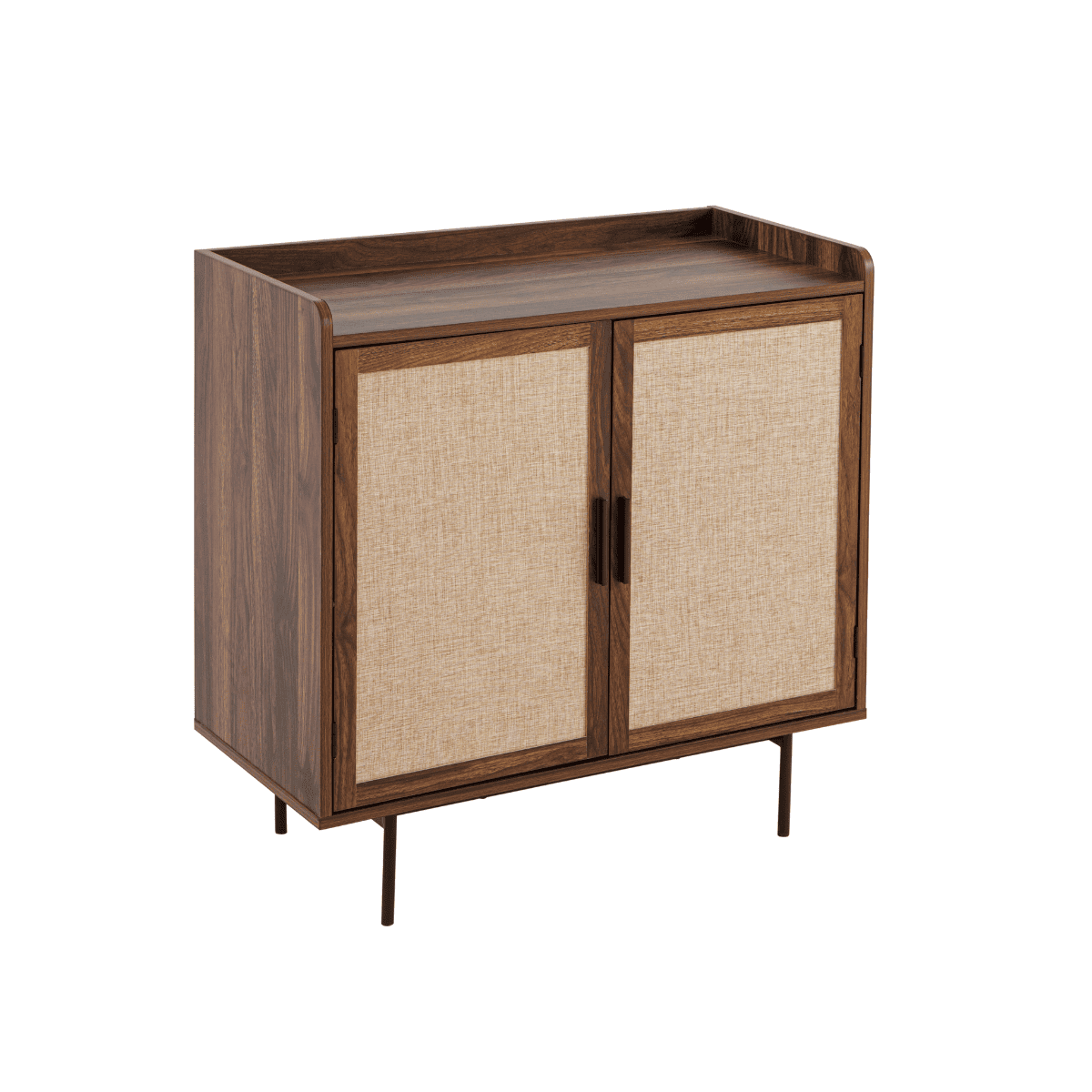 Buffet 2 portes décor noyer JETSON bois foncé, CALICOSY