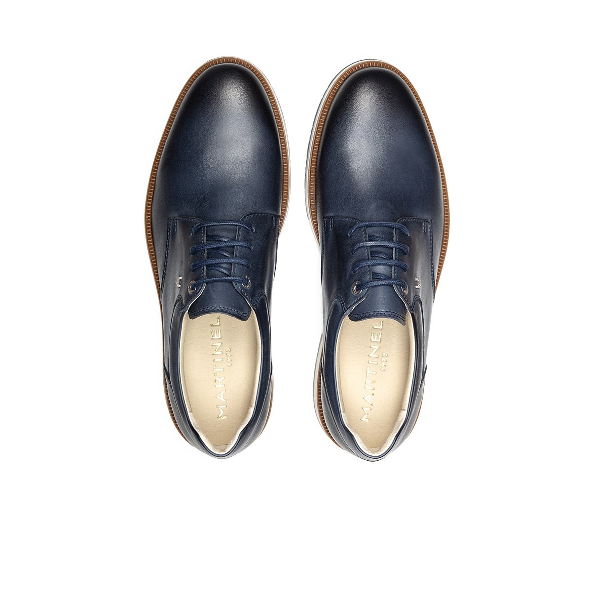 Chaussures à lacets cuir Fulton blue, MARTINELLI