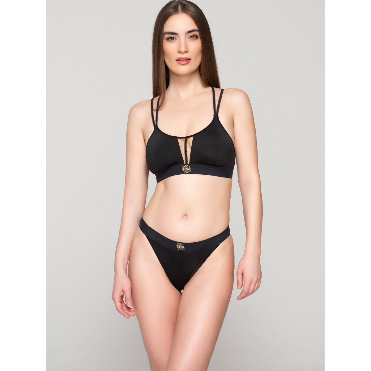 Soutien-gorge de sport brassière dos croisé SPLENDID noir, LUNA SPLENDIDA