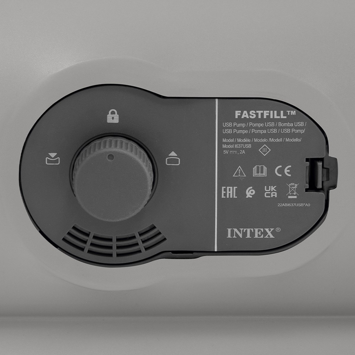 Matelas gonflable Prestige Mid Rise Flex Pump gris, INTEX