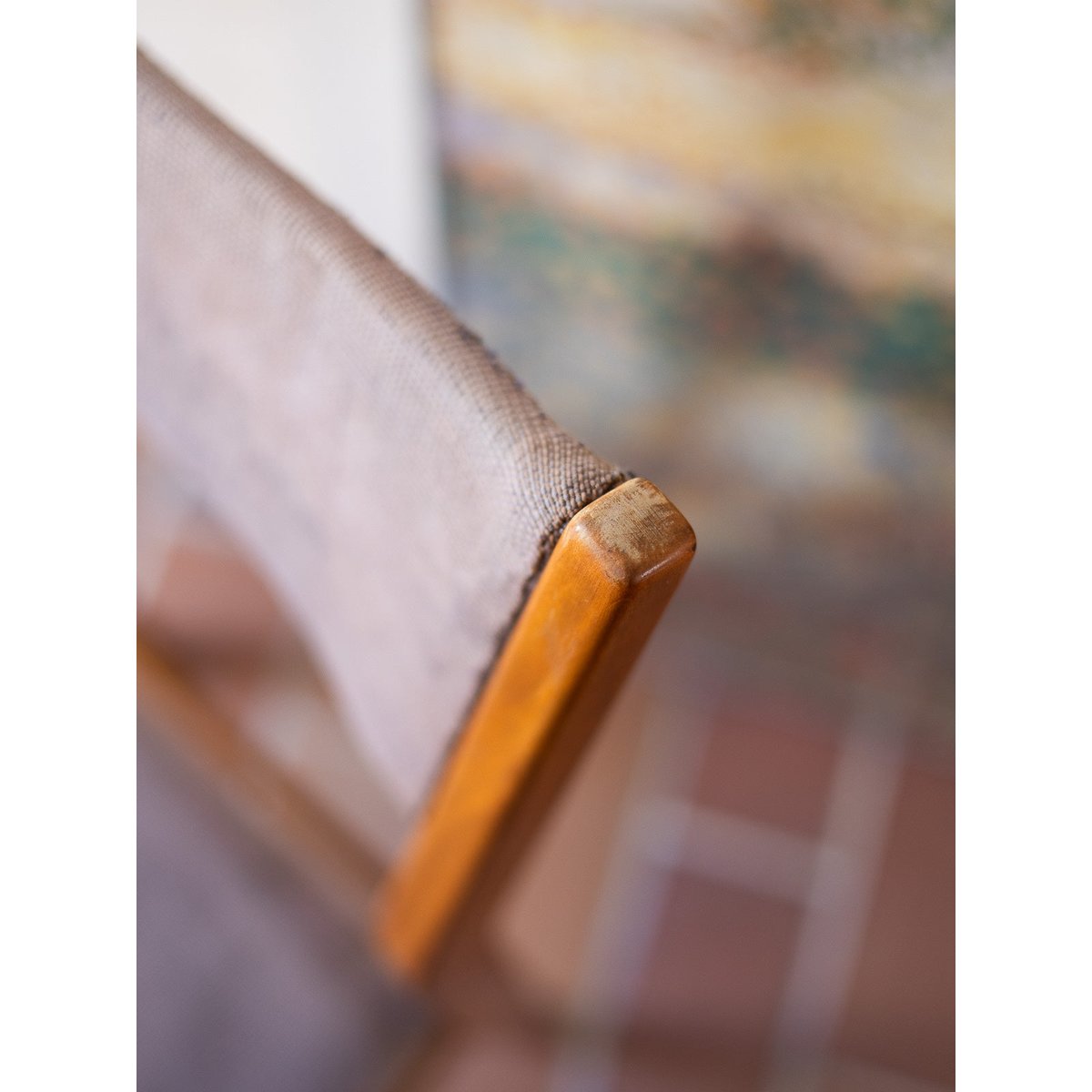 Lot de 4 chaises authentiques Alma N°1897 - Bon état bois clair, DEBONGOUT