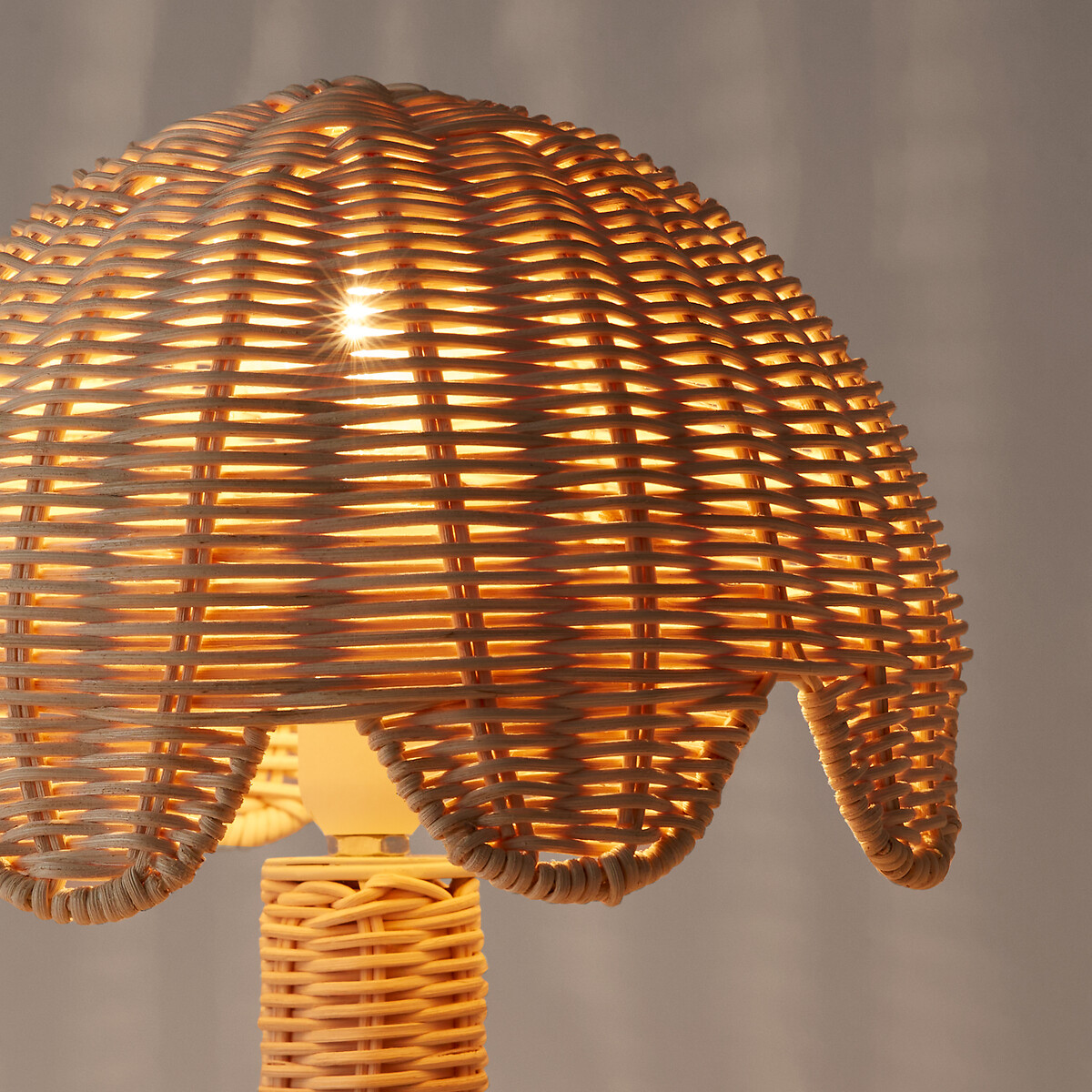 Lampe à poser palmier, en rotin, TABATA naturel, LA REDOUTE INTERIEURS