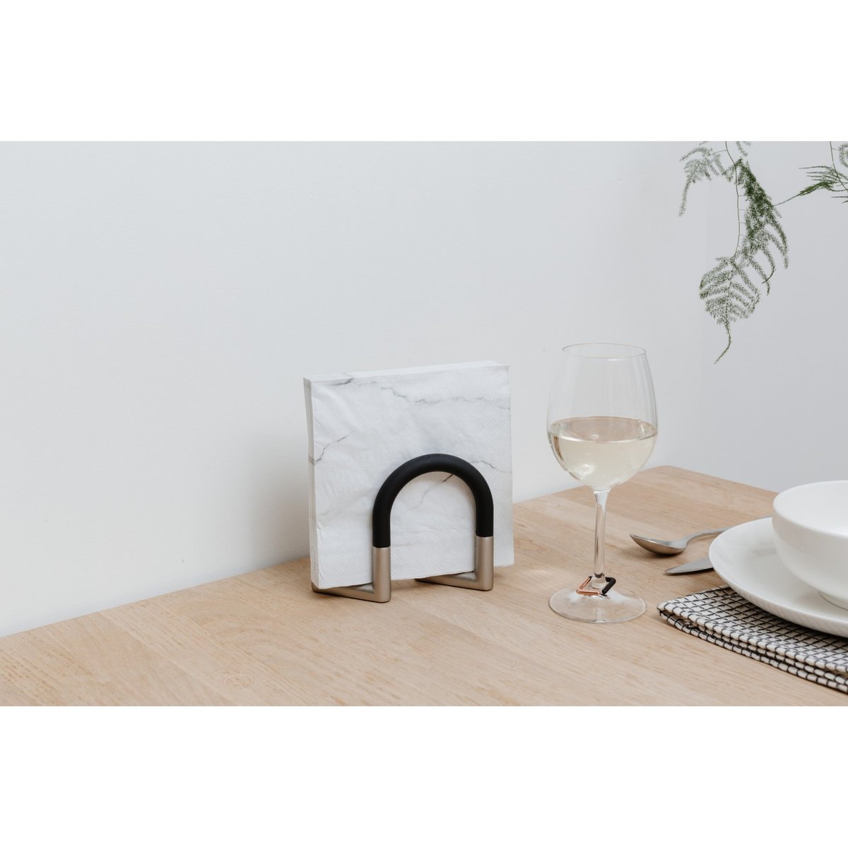 Porte-serviettes en papier design SWIVEL noir, UMBRA