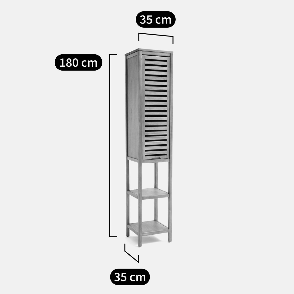 Colonne de salle de bain en acacia huilé, HAUMÉA acacia, LA REDOUTE INTERIEURS