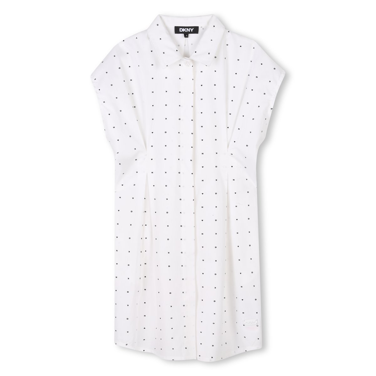 Robe manches courtes blanc noir, DKNY