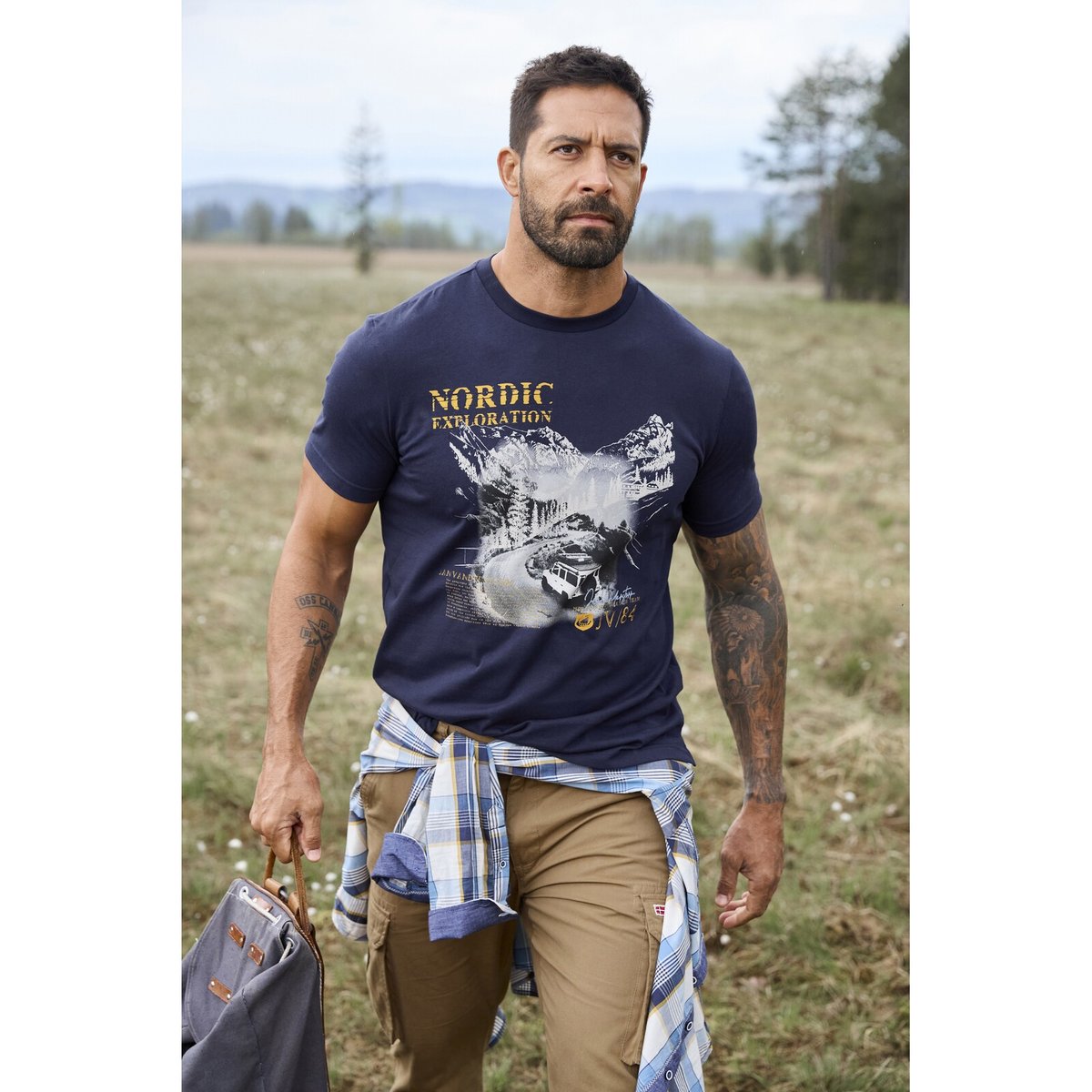 T-shirt HAKSE bleu foncé, JAN VANDERSTORM