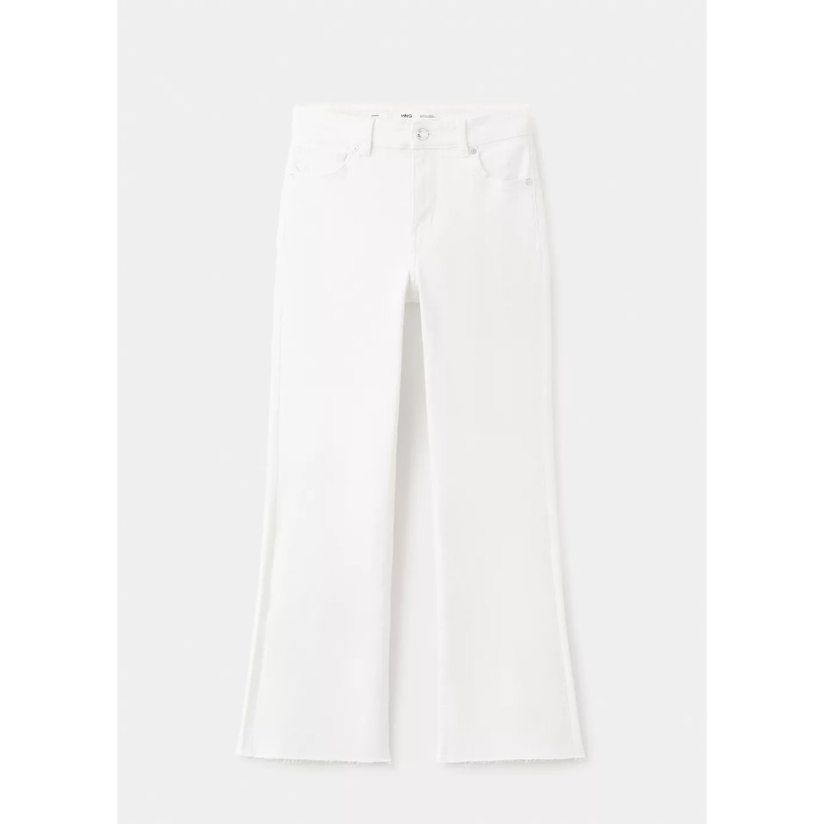 Jean Sienna flare crop blanc, MANGO