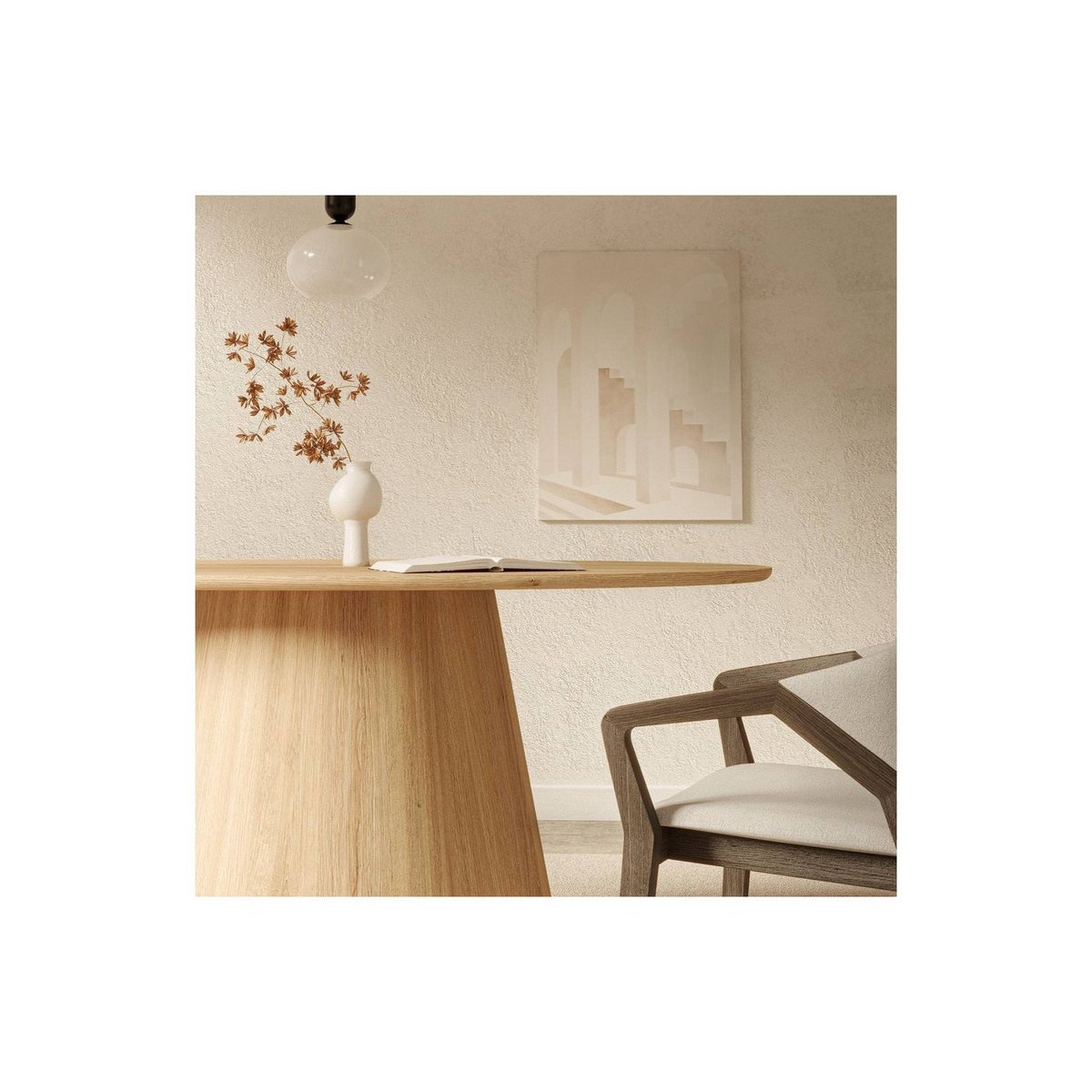 Table à manger ovale en bois NOEL bois naturel, RECOLLECTION