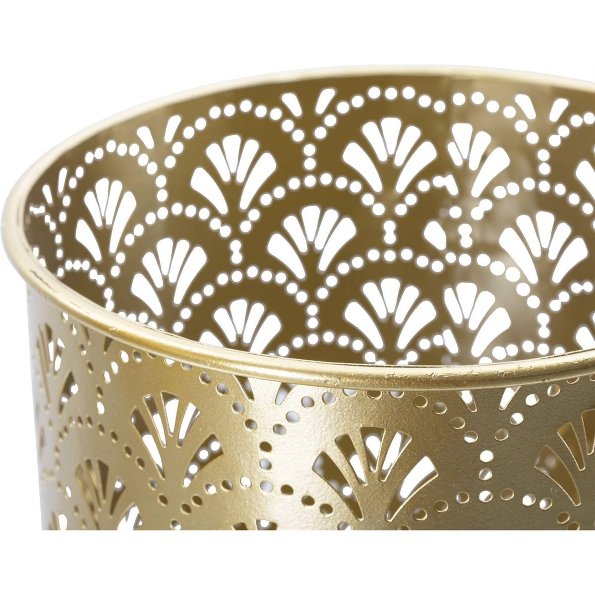 Set de 2 porte-plantes en fer ajouré GLAM doré, RECOLLECTION