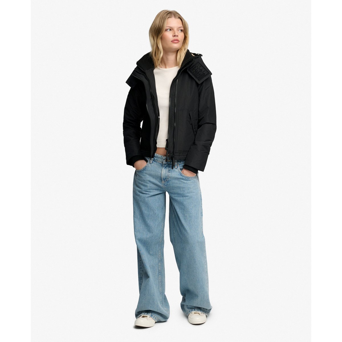 Veste Coupe-vent Arctic à Capuche noir, SUPERDRY
