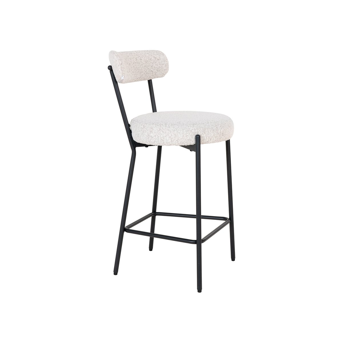 Tabouret de bar - 90 cm - IVANEC noir / blanc, BEST MOBILIER