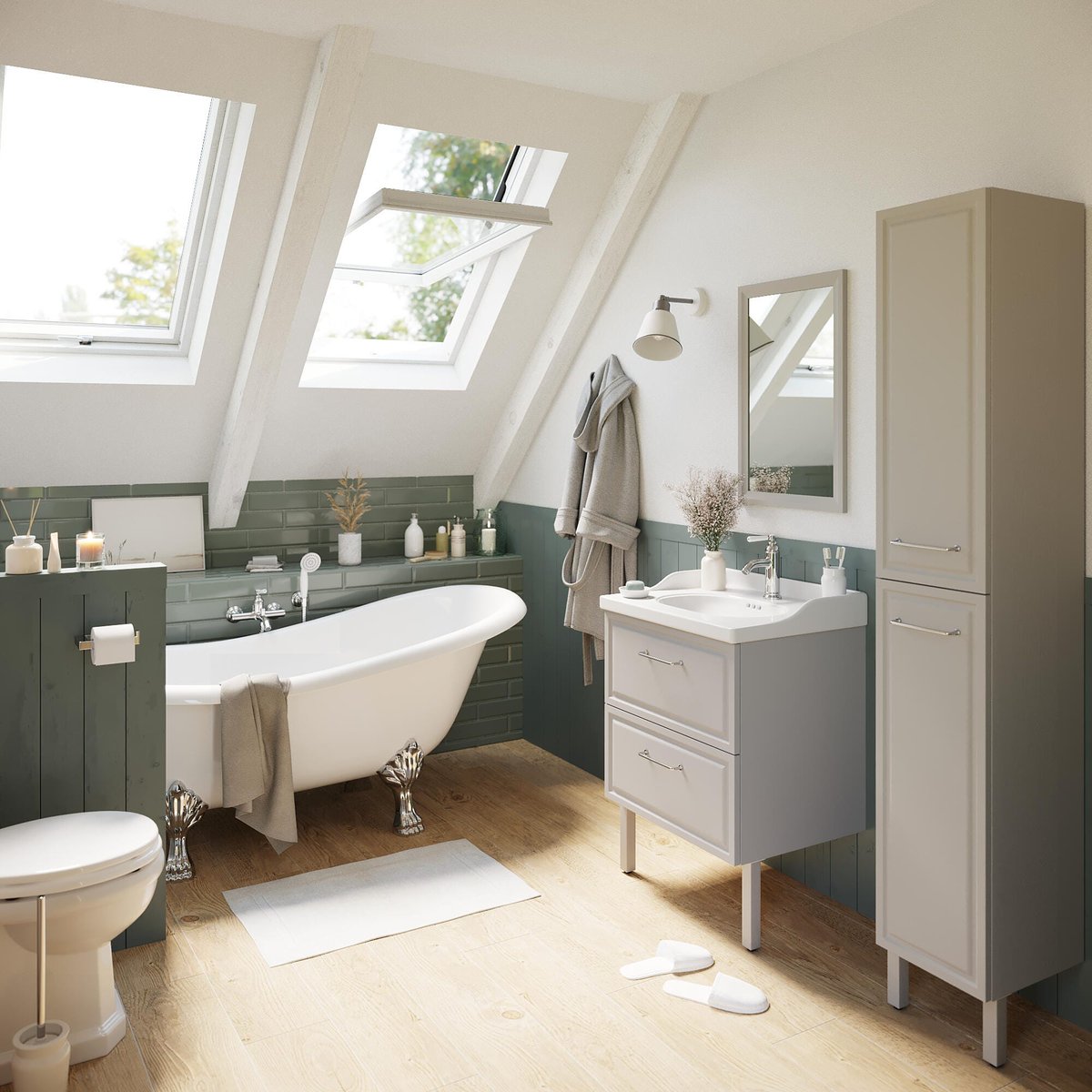 Miroir encadré, CHARM gris, SENSEA