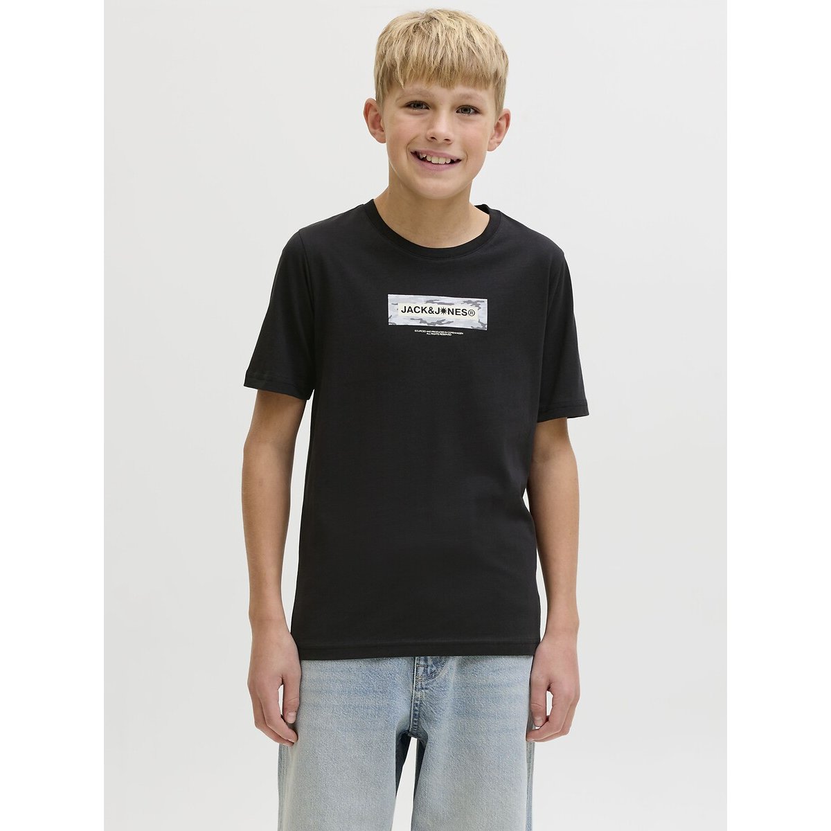 T-shirt maniche corte nero , JACK & JONES JUNIOR