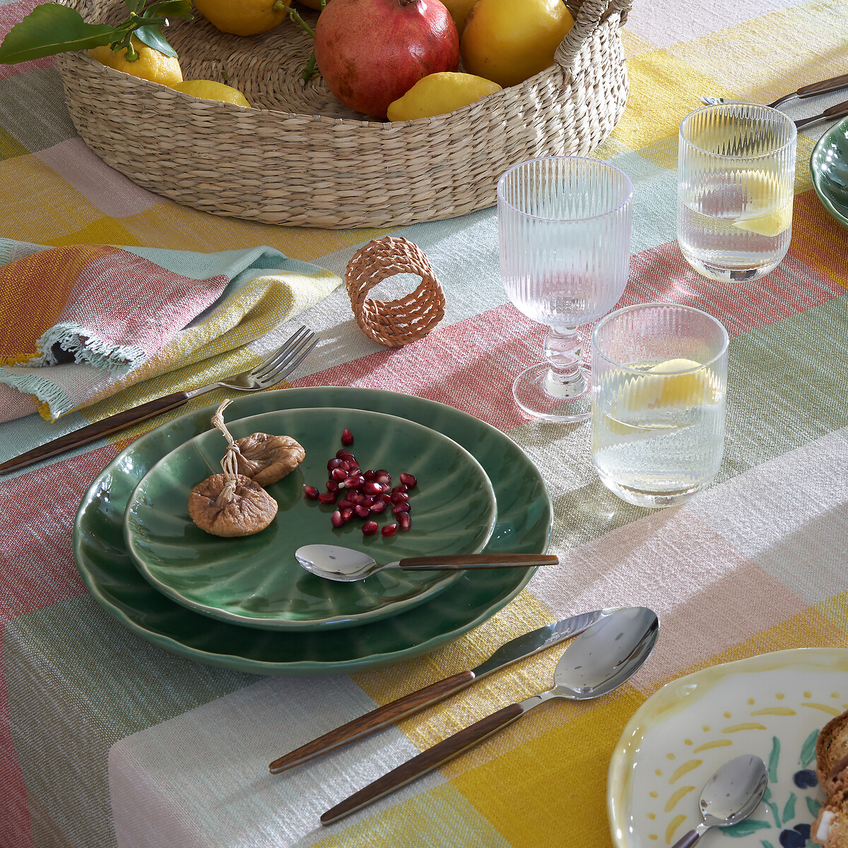 6er-Set Weingläser Ostri mit Rillenstruktur transparent, LA REDOUTE INTERIEURS