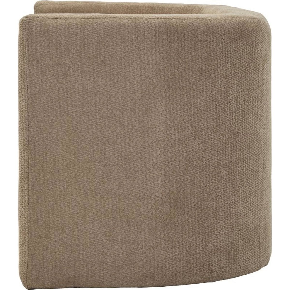 Banc dossier enveloppant en bouclette MODERN marron et beige, RECOLLECTION
