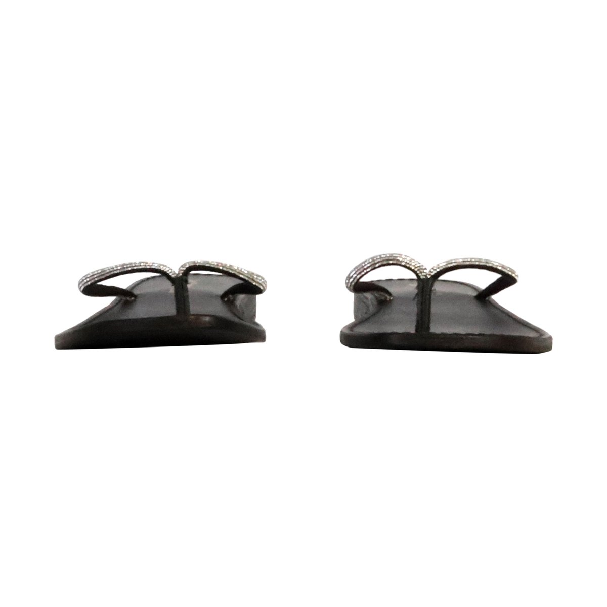Sandale Plate Cuir Les Tropeziennes Hodaly noir/argent, LES TROPEZIENNES PAR M.BELARBI