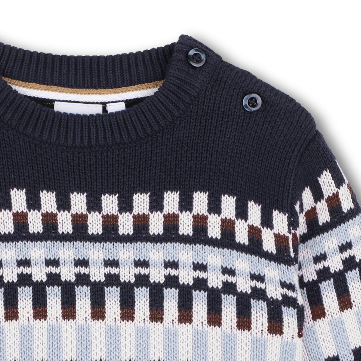 Pull tricot bleu cargo, BOSS KIDSWEAR
