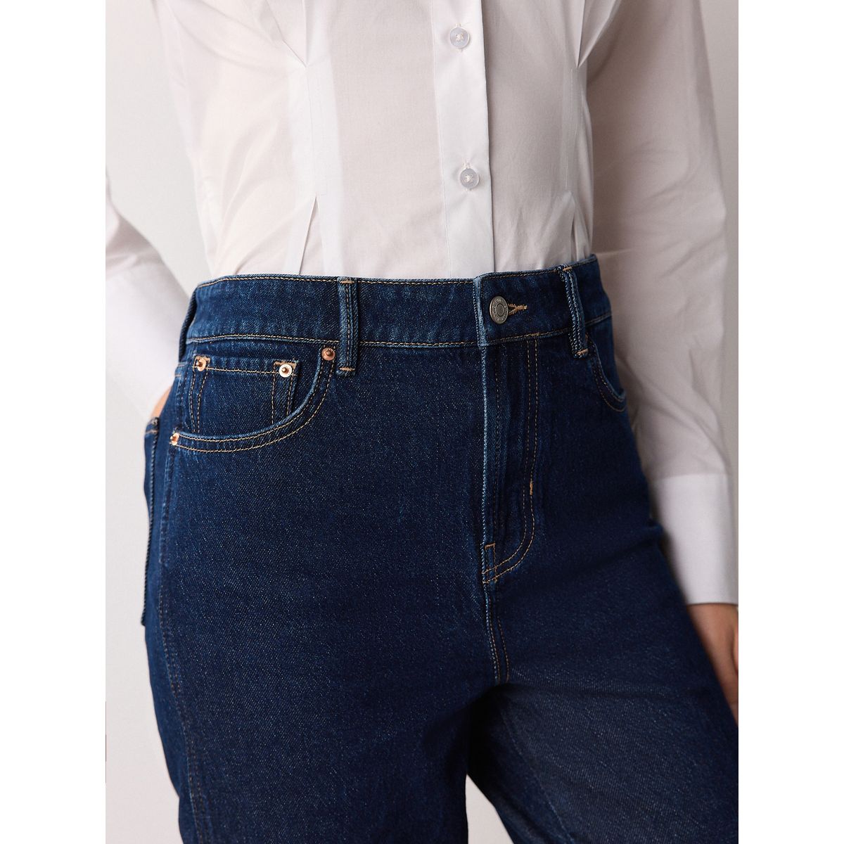 Jean droit stovepipe bleu foncé, NEXT