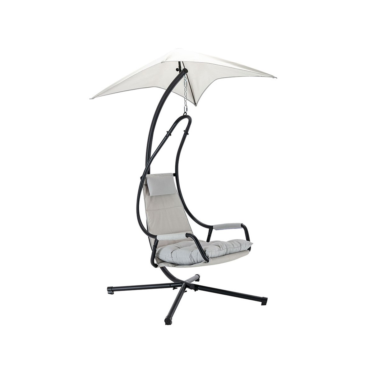 Fauteuil suspendu - COZUMEL noir / beige, LISA DESIGN