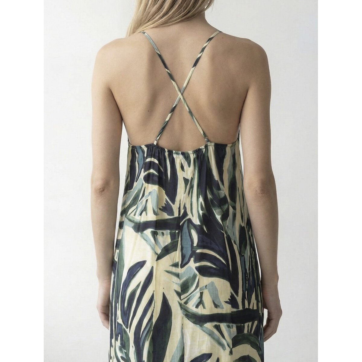 Robe longue imprimée à bretelles imprimé multicolore, VILA