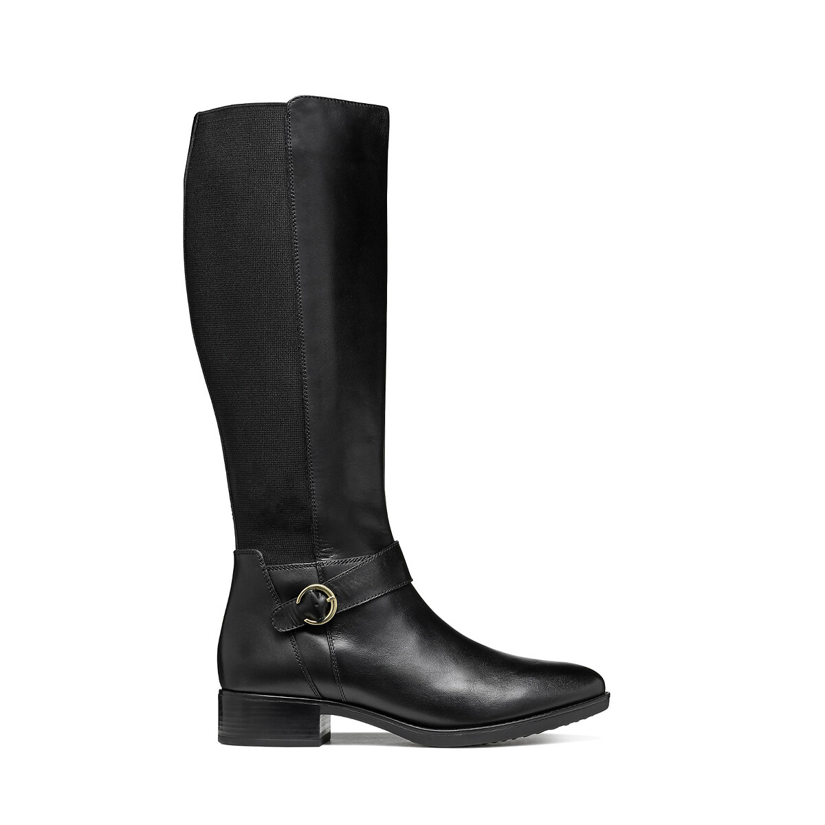 Felicity Leather Riding Boots with Elastic black, GEOX