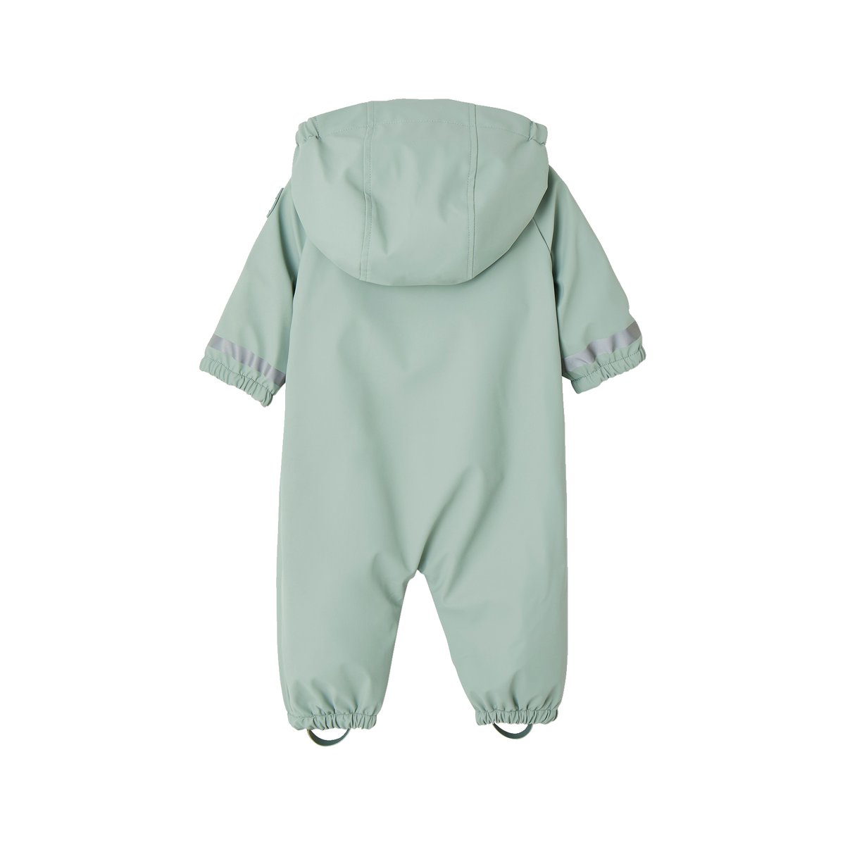 Combinaison à capuche anti-pluie bébé doublée maille polaire vert sauge, VERTBAUDET