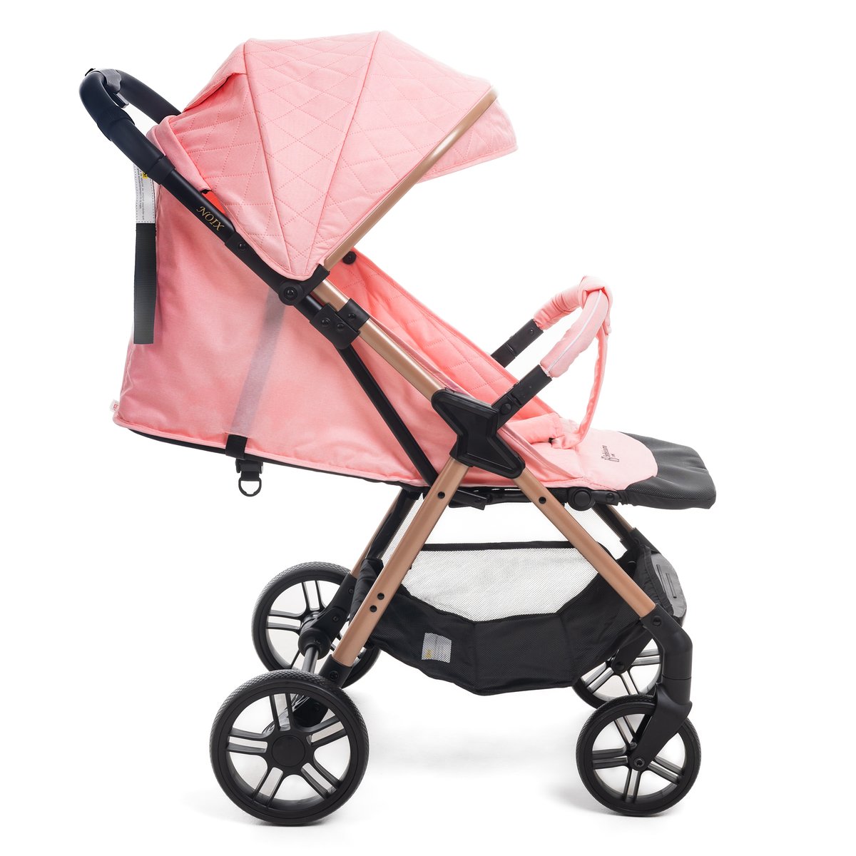Poussette Bébé Canne Ultra Compacte – Légère – Pliage à Une Main – Noix - rose couleur unique, BEBELISSIMO J'AIME