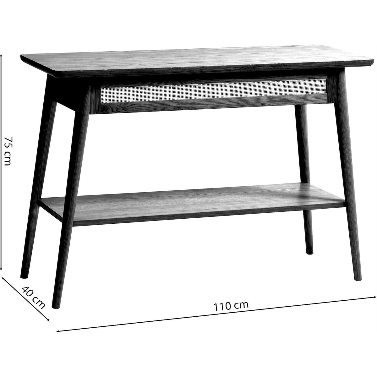 Console scandinave avec tiroir VISIMMY chêne, RECOLLECTION