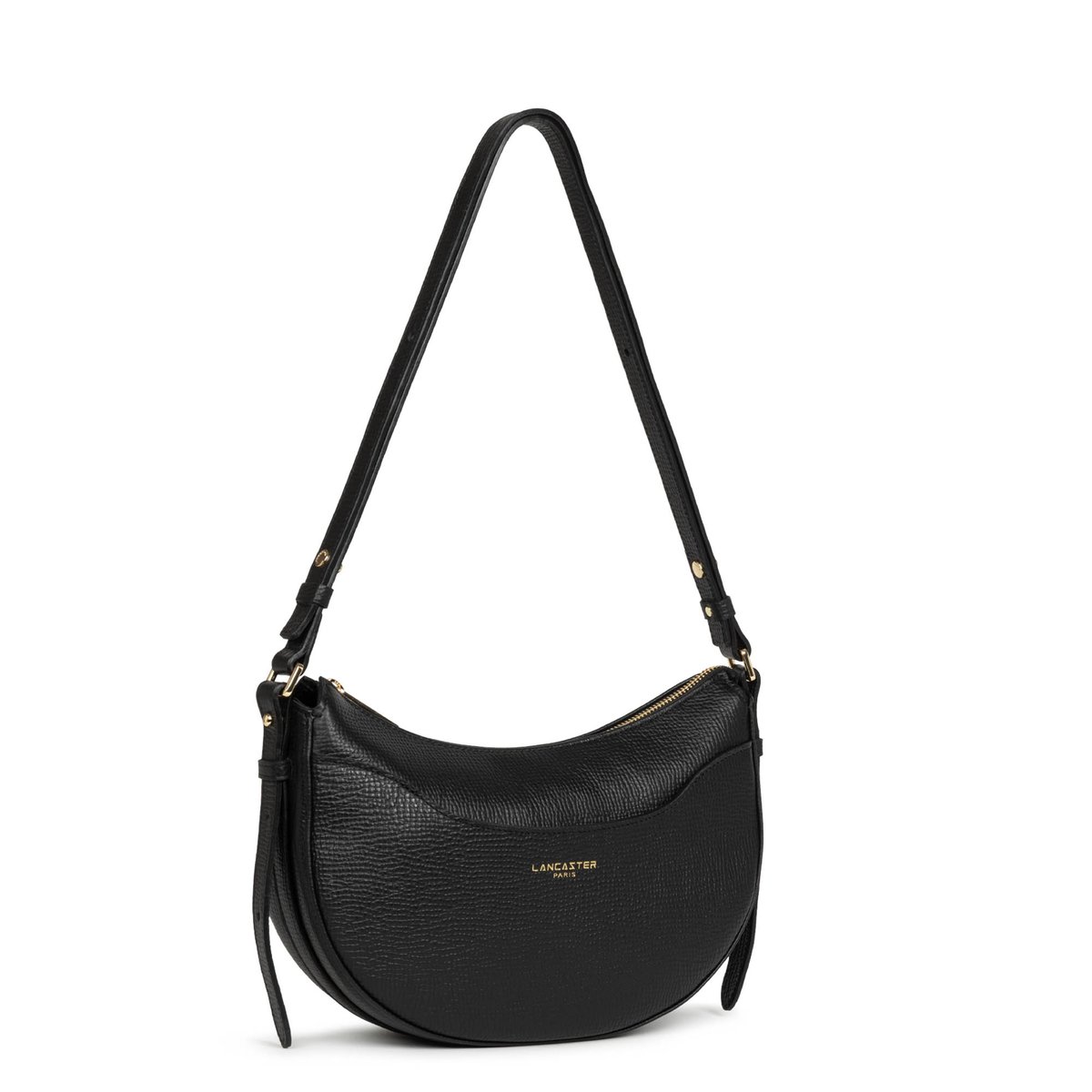 Sac demi lune, Made in France EVEN noir, LANCASTER