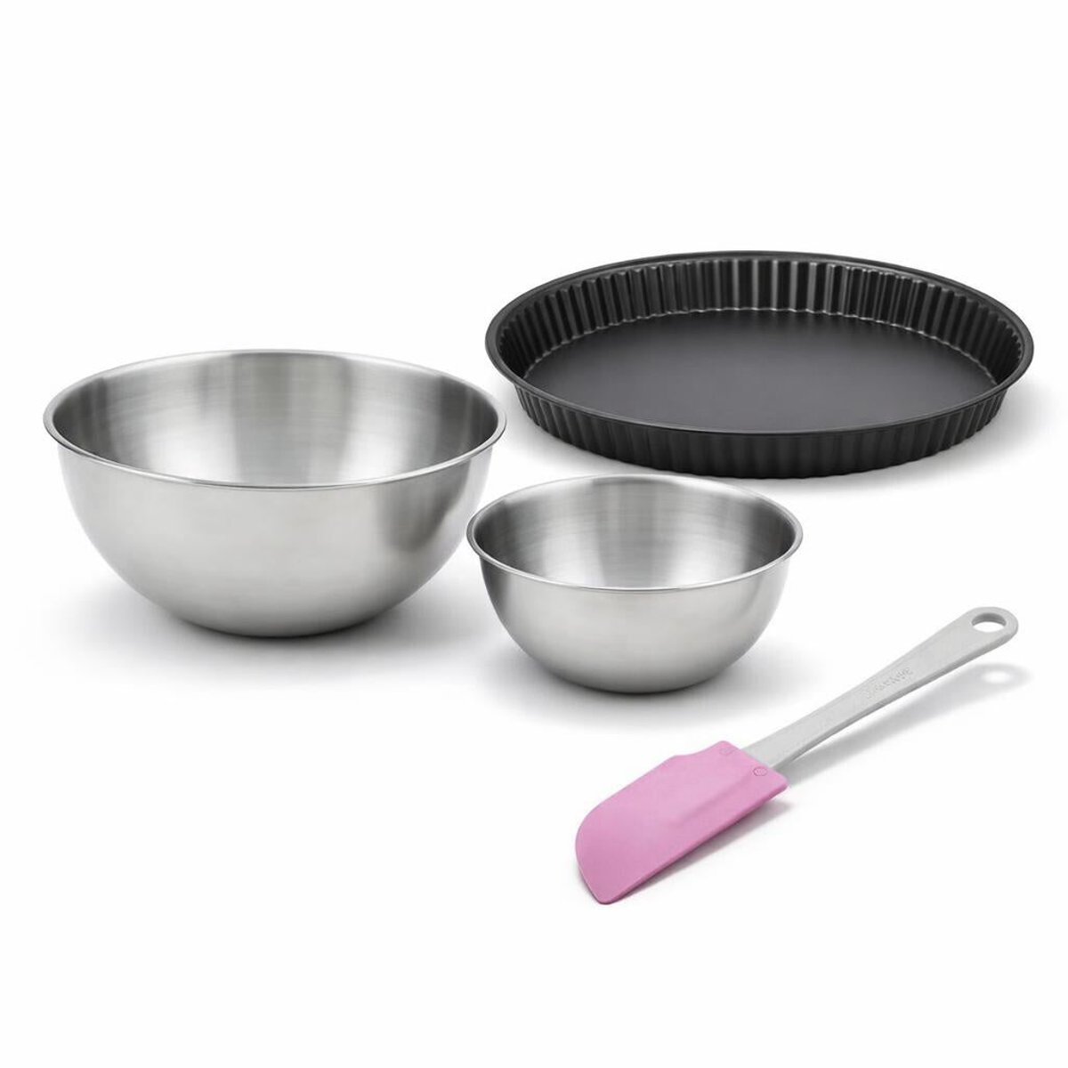 Set pâtisserie moule à quiche Lorraine 28 cm, 2 bols à mixer noir, ZENKER