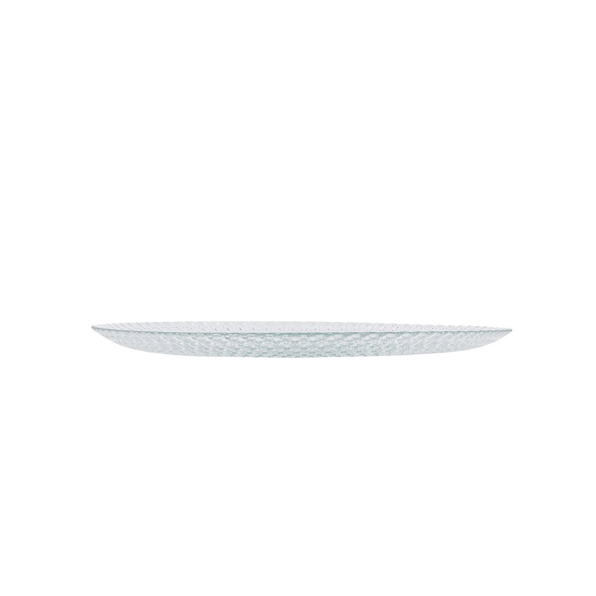 Lot de 4 assiettes LUCIEN transparent, SP COLLECTION