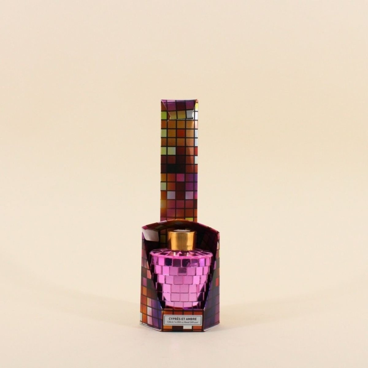 Diffuseur parfum 120ml flacon à facettes violet, ORNAMI
