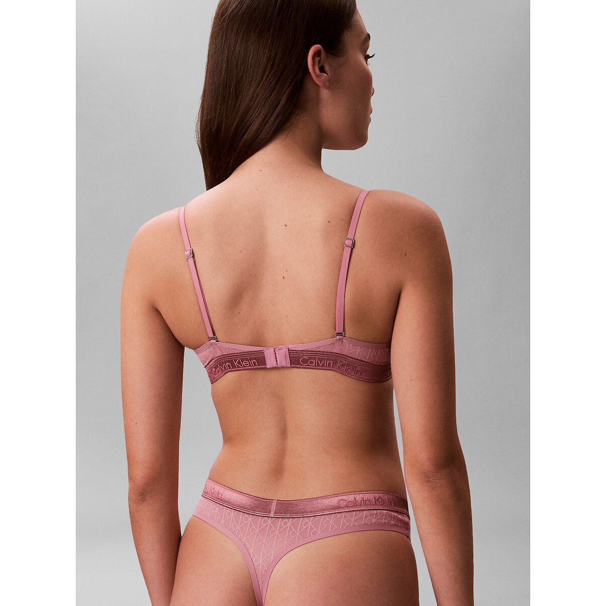 Reggiseno ICON COTTON MODAL fantasia malva, CALVIN KLEIN UNDERWEAR