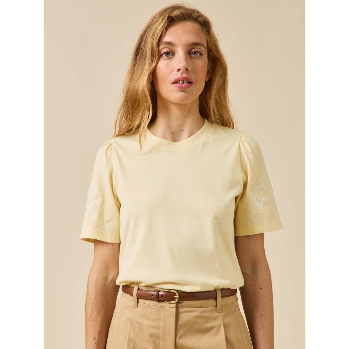 T-shirt brodé  coton biologique sun, CYRILLUS