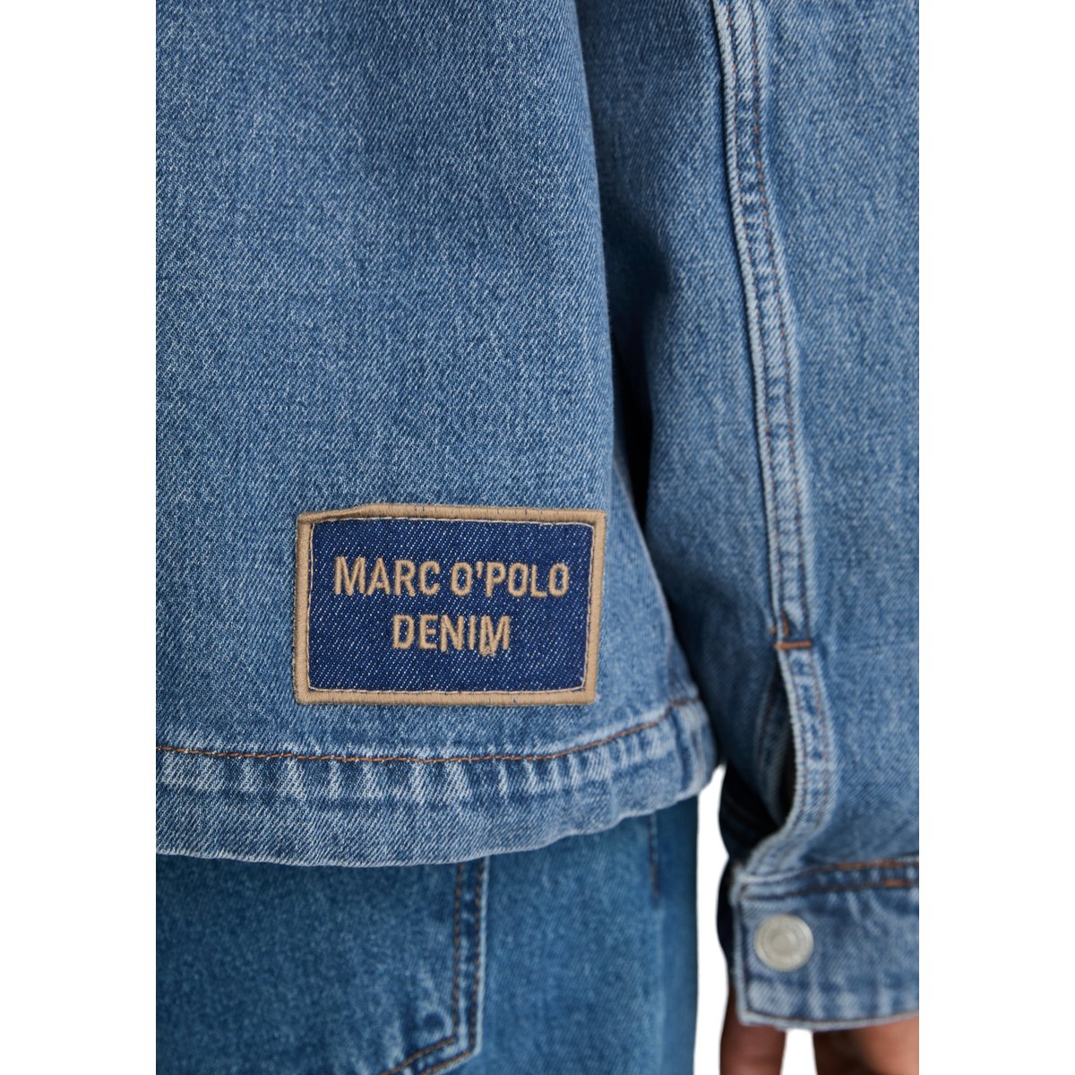 Veste en jean regular avec fibres d'ananas bleu moyen, MARC O’POLO DENIM