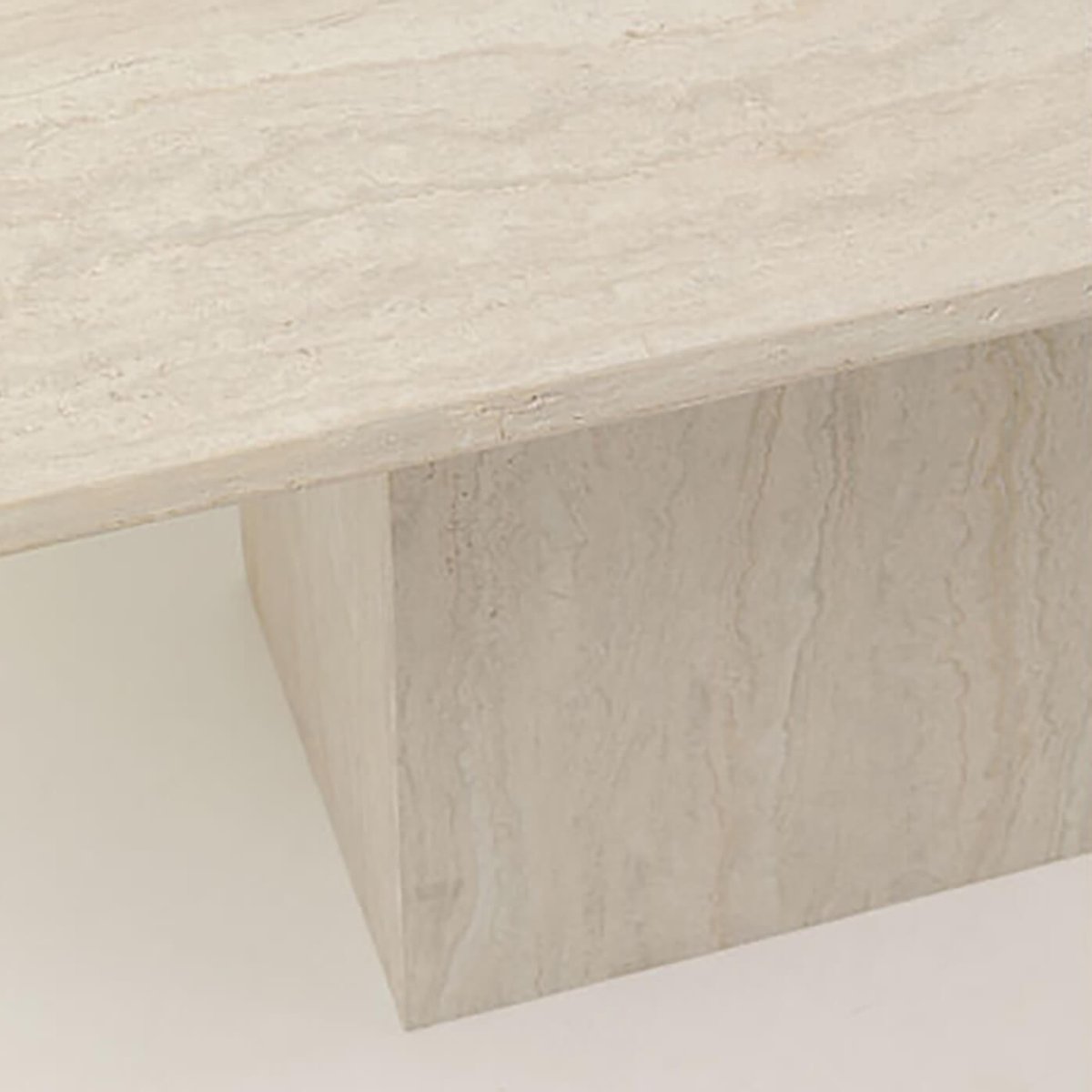 Table imitation pierre, TRAVERTINO beige, KARE DESIGN