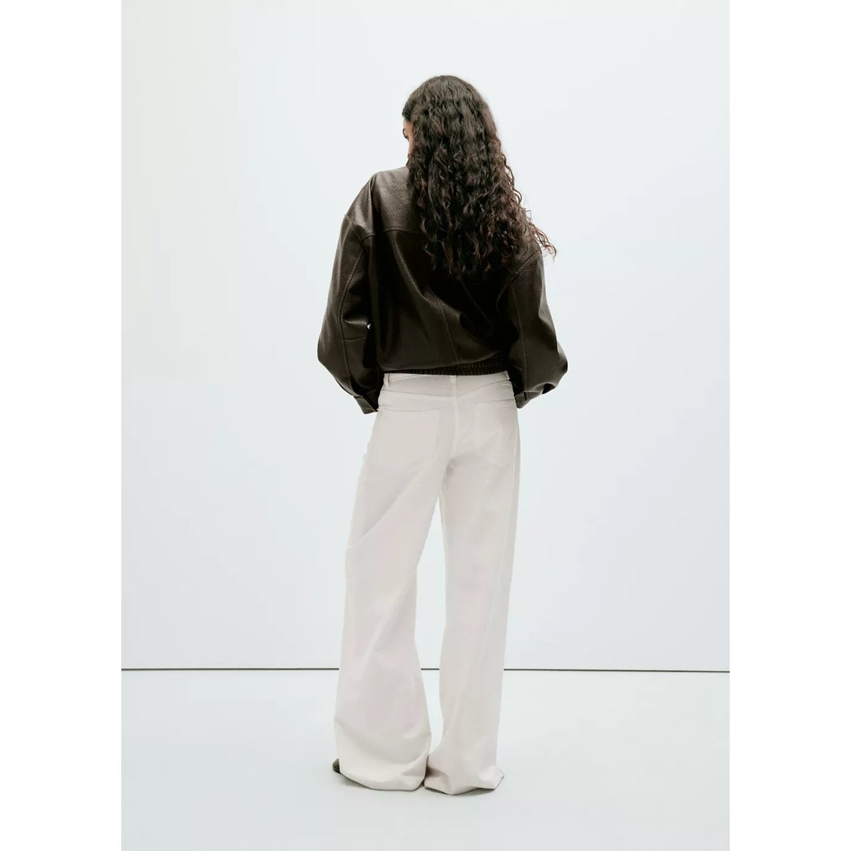 Veste bomber col cheminée kaki, MANGO