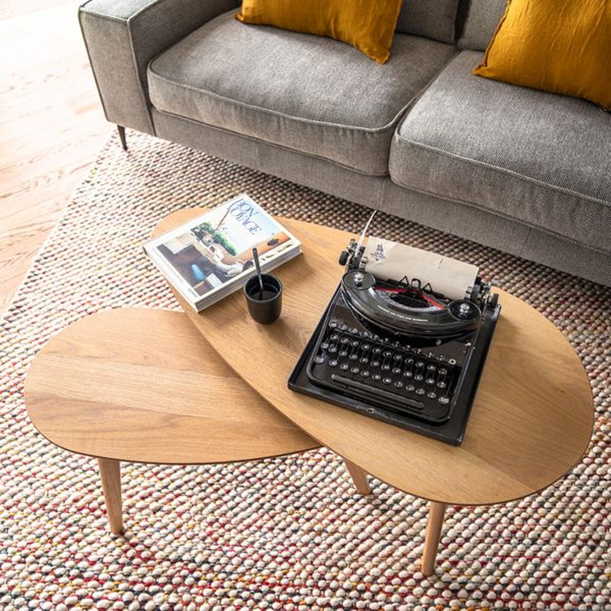 Tables basses gig. naturelles (set de 2) naturel clair, ZAGO