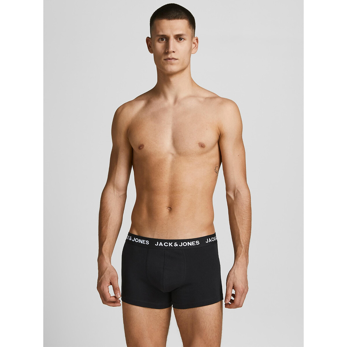 Lot de 5 boxers unis Jachuey noir, JACK & JONES