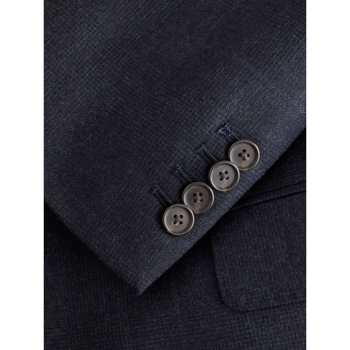 Veste de costume croisée en laine/cachemire signature bleu marine, NEXT