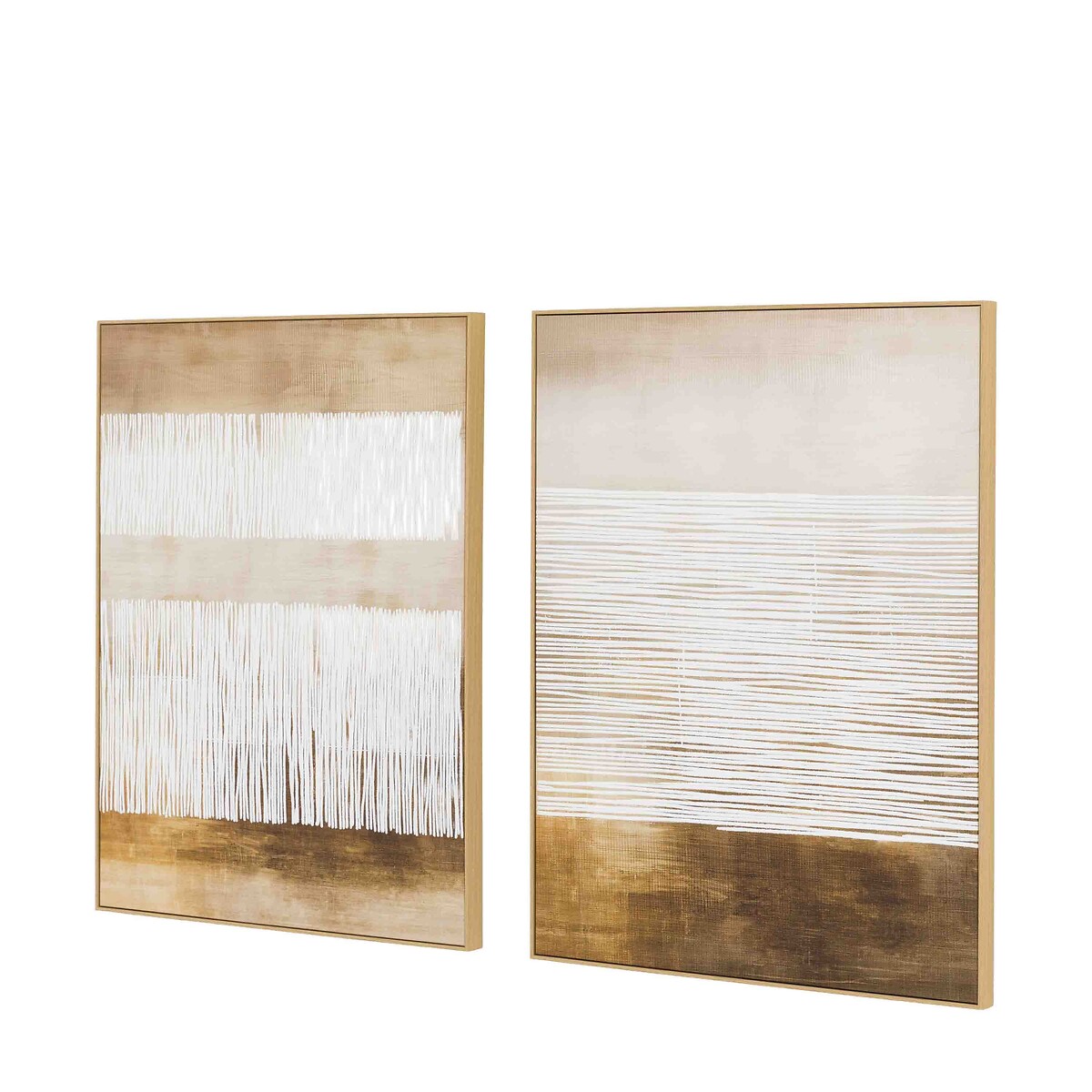Set of 2 Elemental Framed Canvas brown , ÉDITÉ