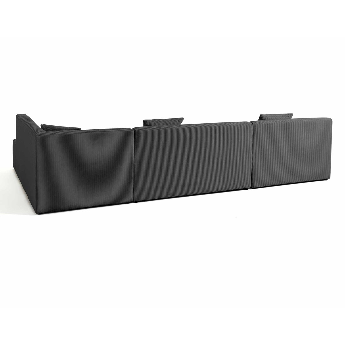 Canapé Panoramique  7 places - ONYX gris foncé, BEST MOBILIER