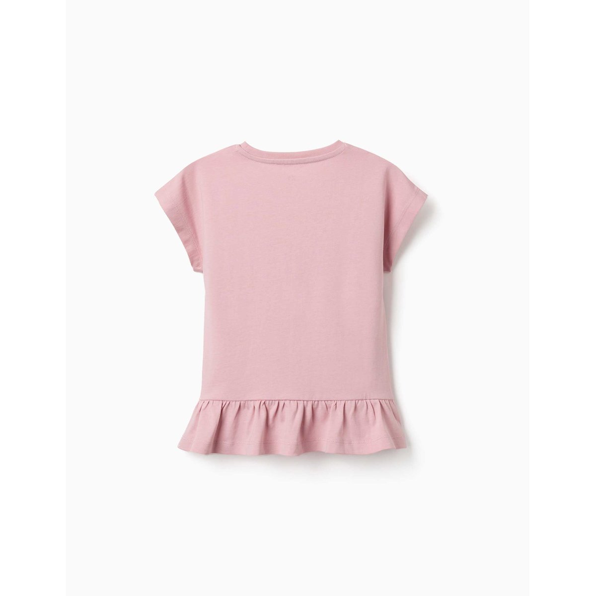 T-shirt en coton avec imprimé cœur floral rose clair, ZIPPY