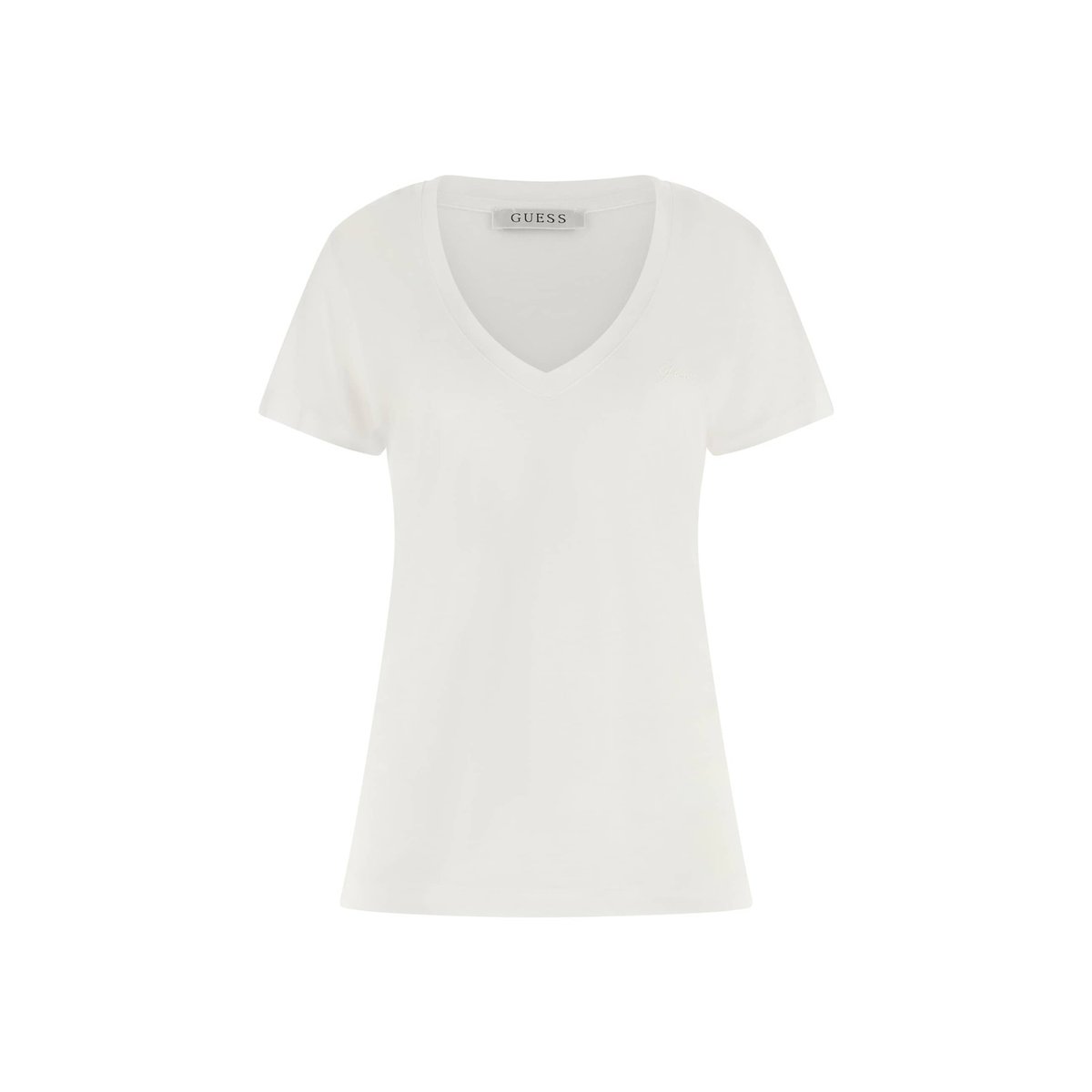 T-Shirt Col V blanc, GUESS